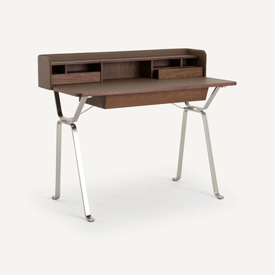 Bureau secrétaire plaqué noyer, Nelsen AM.PM