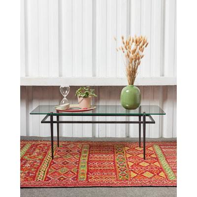 Table basse en verre Donna N°852 - Bon état DEBONGOUT