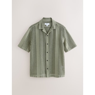Chemise au crochet texturé à manches courtes NEXT