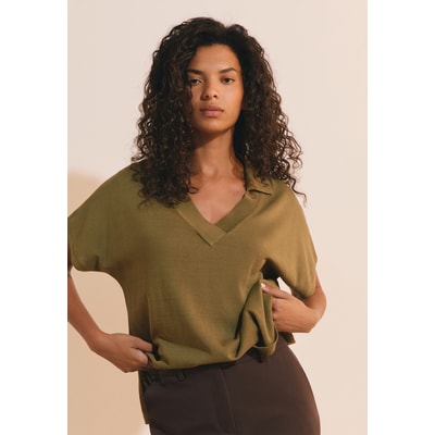Pull manches courtes col polo SONIA POLO ETAM