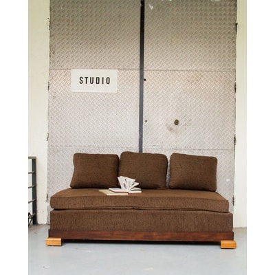 Banquette marron haute Clara N°28 - Bon état DEBONGOUT