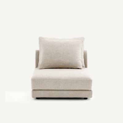 Chauffeuse modulable en texturé viscose et lin, TIBERIO AM.PM