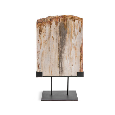Decorazione in legno pietrificato su base, Kayu AM.PM
