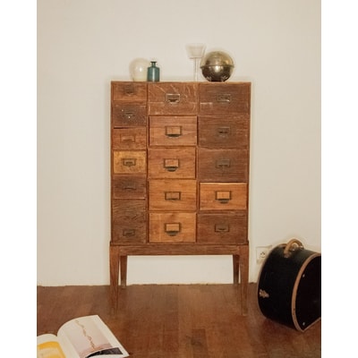 Grand meuble de métier en bois Fernand N°171 - Bon état DEBONGOUT