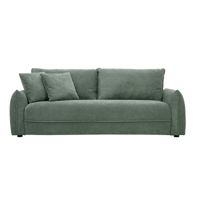 Canapé 3 places en tissu chenille vert kaki PIO MILIBOO