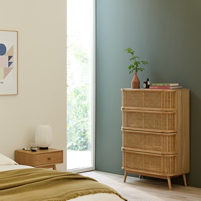 Kommode Laora mit 4 Rattanschubladen LA REDOUTE INTERIEURS