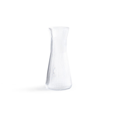 Caraffa in vetro trasparente striato, Strivi AM.PM