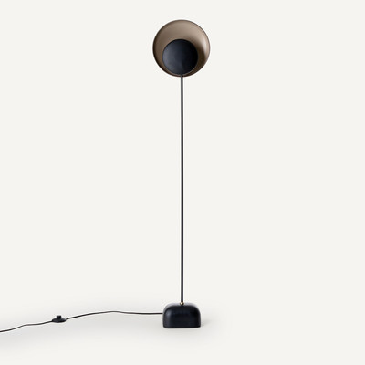 Staande lamp, reflectors in zwart en mokka, Naton AM.PM