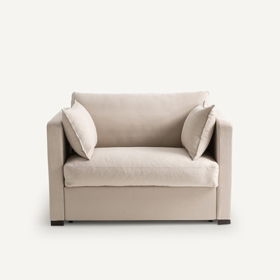 Sofá-cama 2 lugares, em linho enrugado, Neo Kinkajou AM.PM
