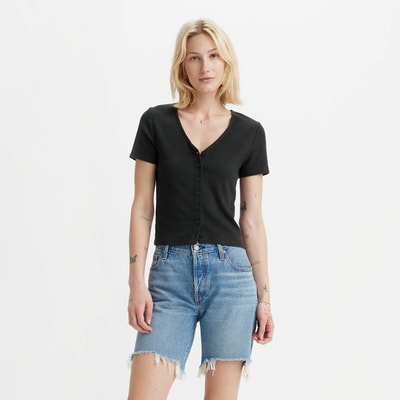 Kurzes T-Shirt mit V-Ausschnitt LEVI'S
