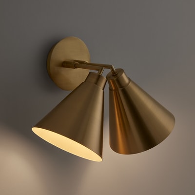 Dubbele wandlamp in metaal, Hiba LA REDOUTE INTERIEURS