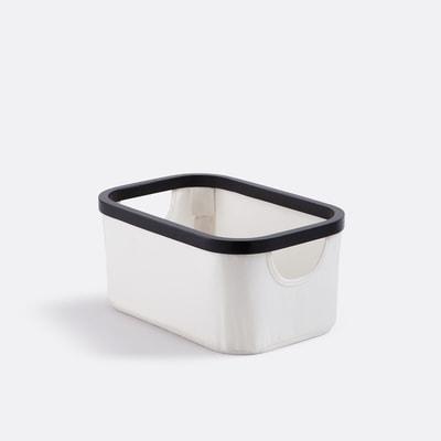 Zwart-witte opbergmand, maat S, YOANI LA REDOUTE INTERIEURS