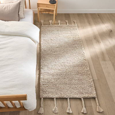 Bedmat in wol, handgestrikt, Neroli AM.PM