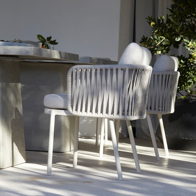 Table armchair with woven webbing, Leandra AM.PM