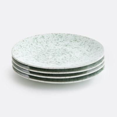 Lot de 4 assiettes plates grès émail réactif Halni LA REDOUTE INTERIEURS