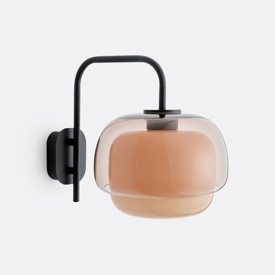 Wandlamp in gekleurd glas en metaal, Kinoko LA REDOUTE INTERIEURS