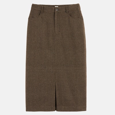 Karierter Bleistiftrock in Midi-Länge LA REDOUTE COLLECTIONS