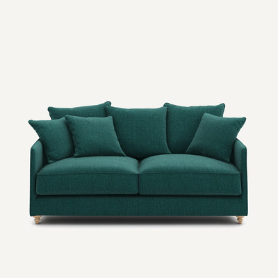 Canapé compact convertible 3 places, en toile jaspée, LAZARE AM.PM