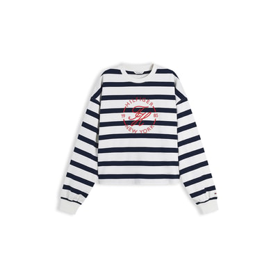 T-shirt de mangas compridas, gola redonda, às riscas TOMMY HILFIGER