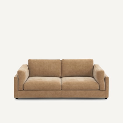 Canapé convertible, en velours stonewashed, CÉSAR AM.PM