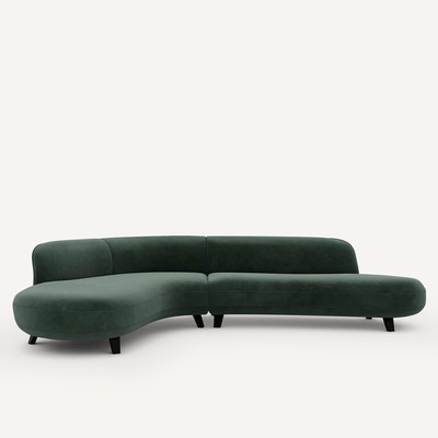 Ecksofa Rosebury, Samt, Design by E. Gallina AM.PM