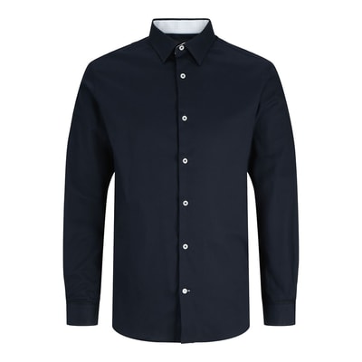 Overhemd met contrasterende knopen en lange mouwen JACK & JONES