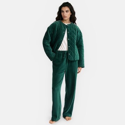 Gesteppte Weste aus Samt, Signature AMANDINE LA REDOUTE COLLECTIONS