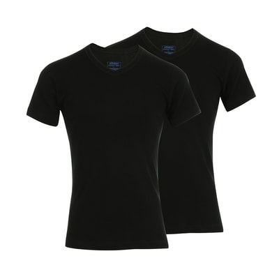 Set van 2 T-shirts met V-hals, katoen ATHENA