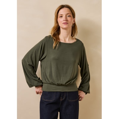 T-shirt oversize manches longues en modal LA FEE MARABOUTEE