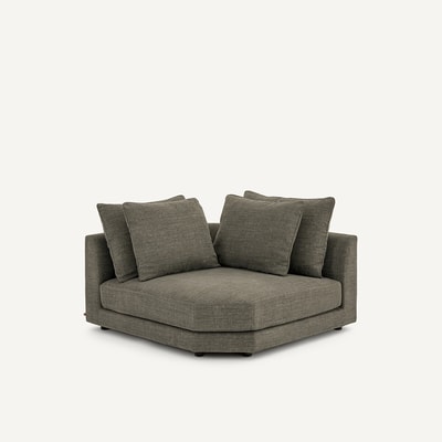 Canapé d'angle modulable en coton et lin, TIBERIO AM.PM