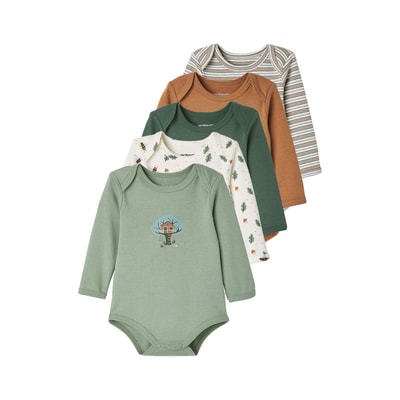 Lot de 5 bodies manches longues emmanchure US VERTBAUDET