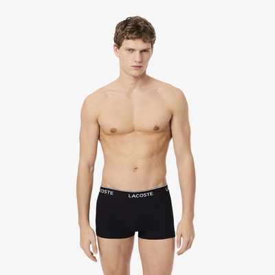 Set van 3 effen boxershorts, stretch katoen LACOSTE