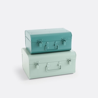 Set van 2 metalen koffers in plaatwerk, Masa LA REDOUTE INTERIEURS