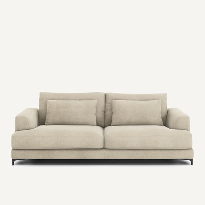 Sofá-cama de 4 lugares, em veludo de linho, Marsile AM.PM