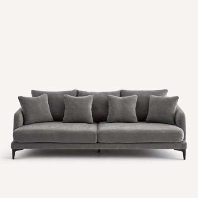 Canapé 3 ou 4 places en polyester coton, MODERNISTE, design Emmanuel Gallina AM.PM X EMMANUEL GALLINA