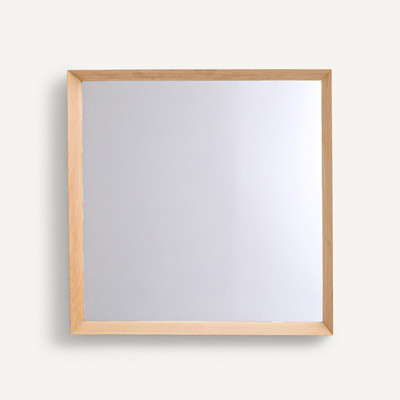 Miroir carré chêne massif H80 cm, Andromède AM.PM