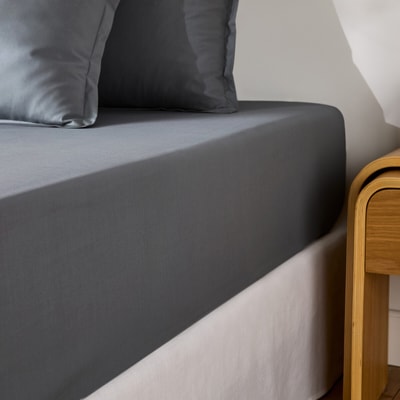 Hoeslaken perkal katoen, 80 draden, 30 cm kop, Scenario LA REDOUTE INTERIEURS