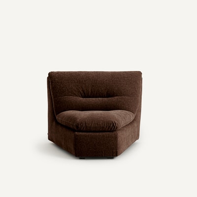 Modulaire hoekzetel in chenille fluweel, Giuliano AM.PM