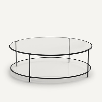 Ronde salontafel in gehard glas, Sybil AM.PM