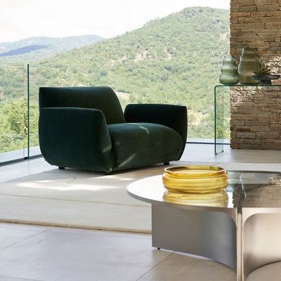Fauteuil velours, Spogano AM.PM