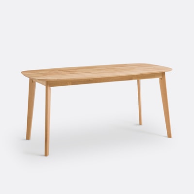 Mesa de jantar, em carvalho maciço, 6 lugares, DALMAR LA REDOUTE INTERIEURS