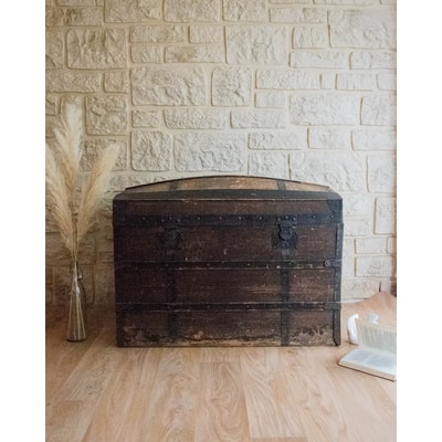 Grande malle en bois Lucienne N°214 - Bon état DEBONGOUT