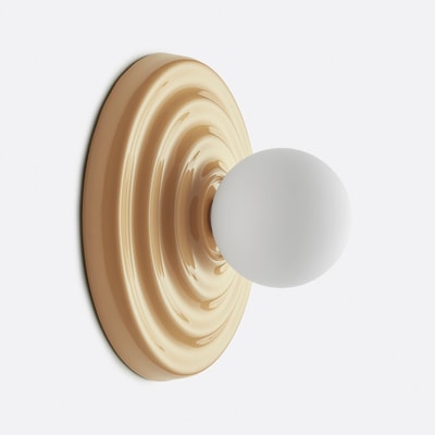 Wand- of plafondlamp, keramiek en opaline glas, diameter 24,5 cm, HOLI LA REDOUTE INTERIEURS