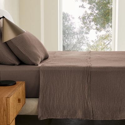 Drap plat en gaze de coton issu de l'agriculture biologique, YAFA AM.PM