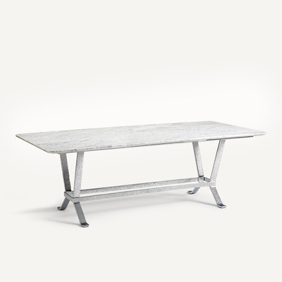 Tavolo da pranzo in marmo e metallo ferro, Zen OTTO STUDIO FOR AM.PM