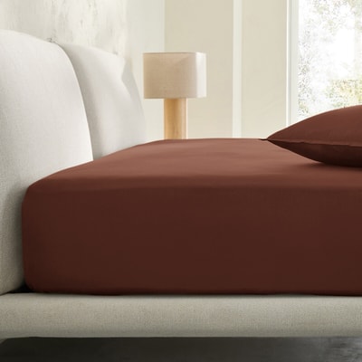 Drap-housse satin de coton lavé 200 fils, bonnet 30 cm, SARIA AM.PM