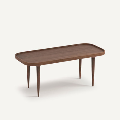 Salontafel in massief notenhout Magosia, klein model AM.PM