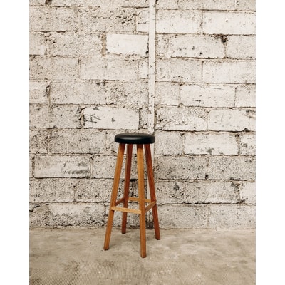 Tabouret en frêne Axel N°456 - Bon état DEBONGOUT