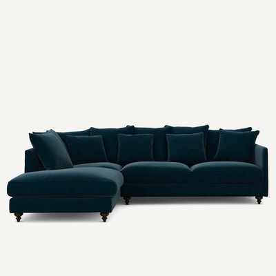 Ausziehbares Ecksofa aus Samt, Lazare AM.PM