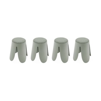 Tabouret empilable bouclette texturée (lot de 4) NIKI SWEEEK